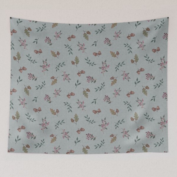 Item preview, Woodland Acorn Berry Toss Taupe Autumn Watercolor  Pattern designed and sold by Designs by christel_treiber.