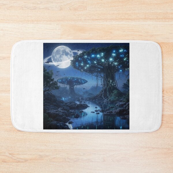 Item preview, "Starry Deep Night Alien Bioluminescent Forest" designed and sold by SkyKing Ron.