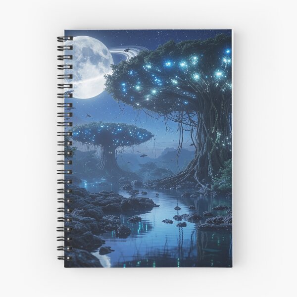 Item preview, "Starry Deep Night Alien Bioluminescent Forest" designed and sold by SkyKing Ron.
