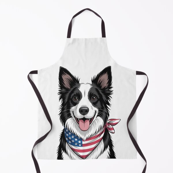 Item preview, Border Collie With American Flag Bandana designed and sold by Canvas-Whispers.