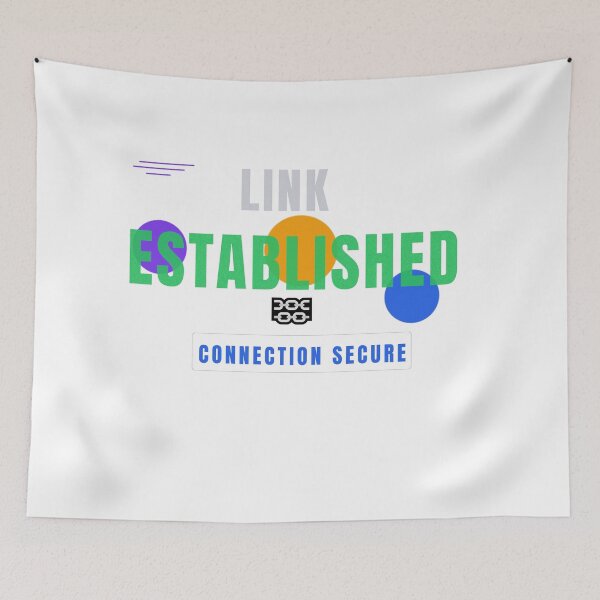 Item preview, Link Established | Modern Tech Typography Design designed and sold by HeartAndArtShop.