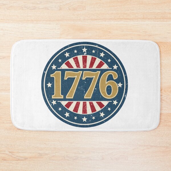 Item preview, Vintage 1776 Patriotic American Flag Circular Emblem designed and sold by QuirkyCloud Designs.