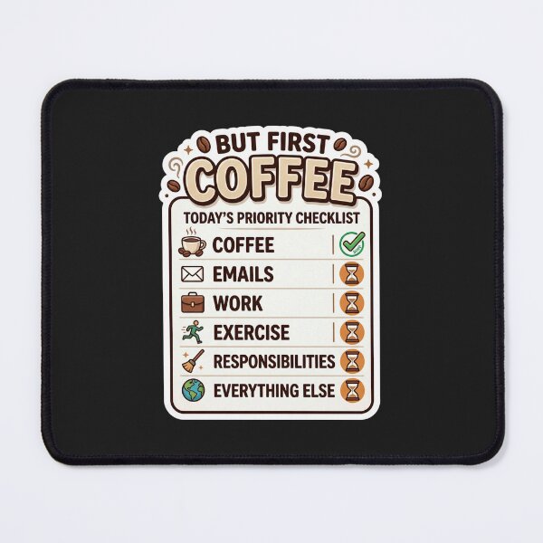 Item preview, But First Coffee Funny Coffee Lover Design designed and sold by Pixel Analytics.