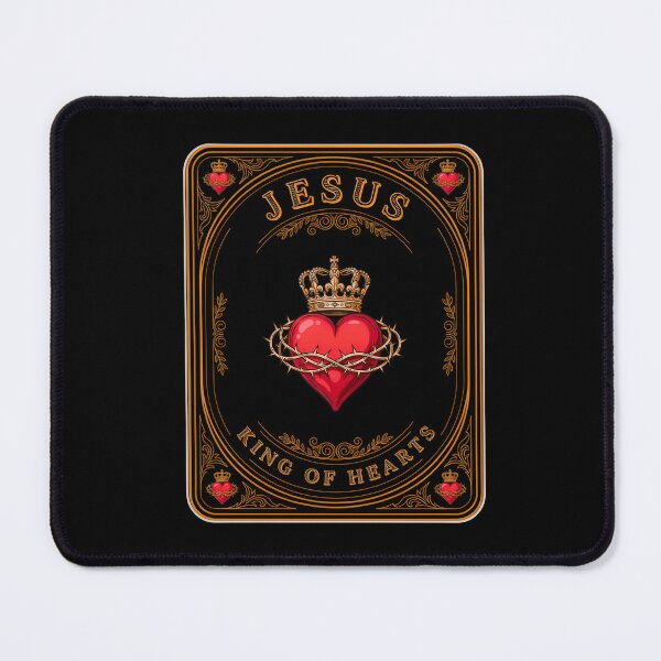 Item preview, Jesus King of Hearts — Ornate Christian Faith Crown Cross Religious Card Gift designed and sold by DONT ASK CLUB.