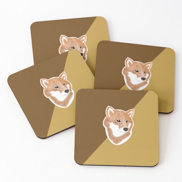 Item preview, Two toned colors (brown, light brown) with red Shiba Inu designed and sold by ShibaCruise-On.