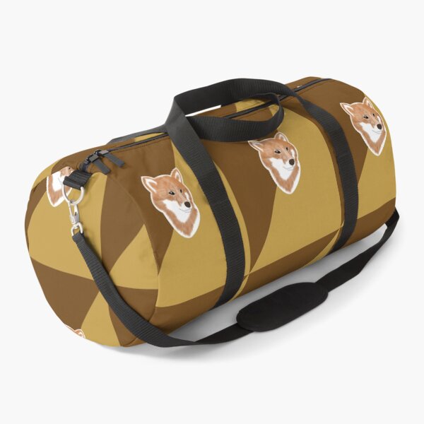 Item preview, Two toned colors (brown, light brown) with red Shiba Inu designed and sold by ShibaCruise-On.