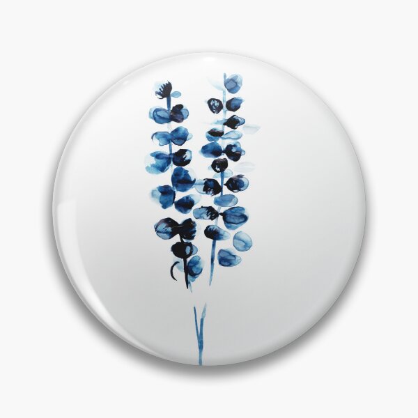 Item preview, Blue eucalyptus branch in India ink designed and sold by CelineViolet360.