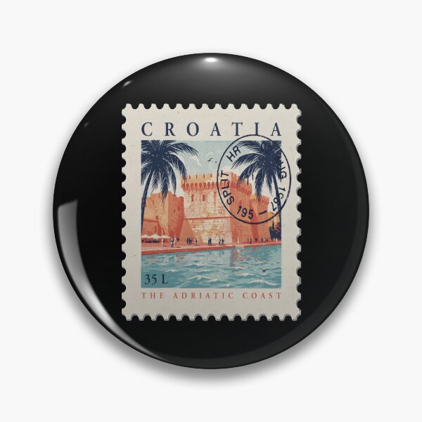 Item preview, Split Croatia Coastal Postage Stamp Travel Sticker designed and sold by stickercuffs.