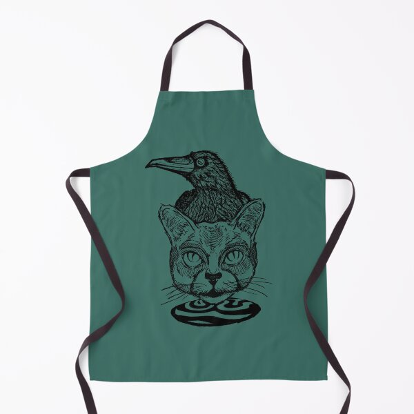 Item preview, Simple Retro Cat and Crow Art | Vintage Animal Sketch Design designed and sold by Half Mess.