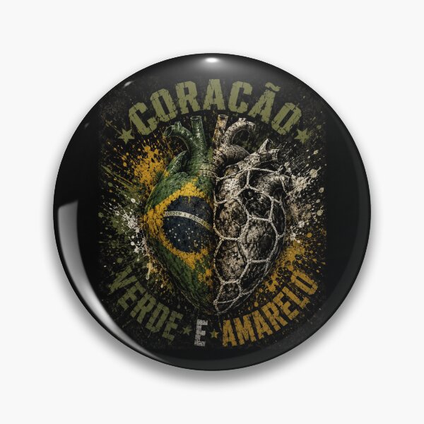 Item preview, Coração Verde e Amarelo Brazil Soccer Heart | Brazilian Football Fan Art.png designed and sold by rebuZZ-Apparels-The Minimalistic Buzz.