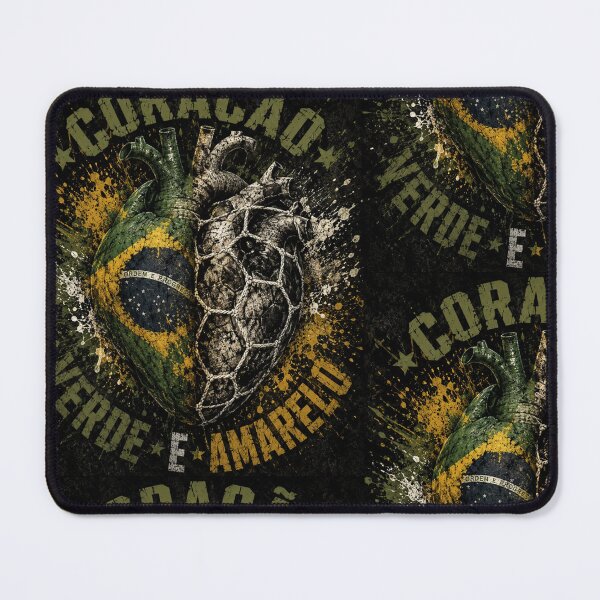 Item preview, Coração Verde e Amarelo Brazil Soccer Heart | Brazilian Football Fan Art.png designed and sold by rebuZZ-Apparels-The Minimalistic Buzz.