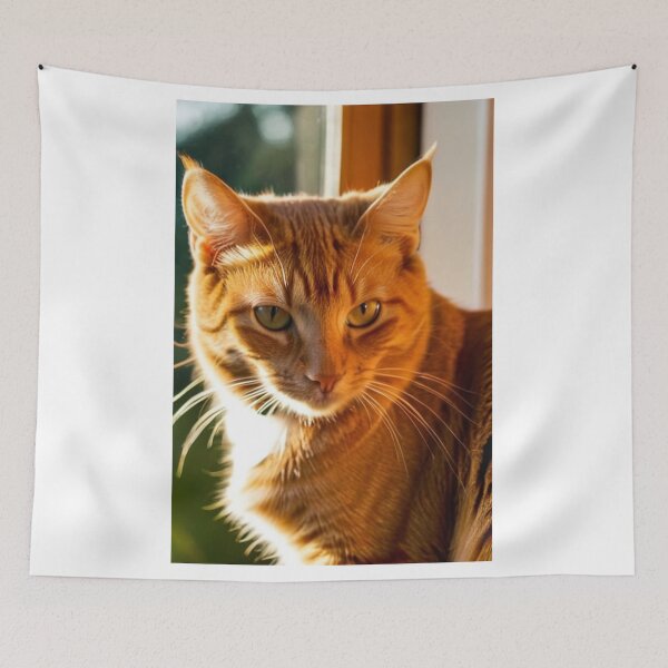 Item preview, Animals - Ginger Tabby Cat, Portrait in Golden Light designed and sold by DoodyPets.