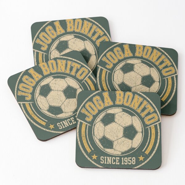 Item preview, JOGA BONITO Desde 1958 Insignia retro vintage de fútbol de Brasil | Diseño para aficionados al fútbol brasileño.png designed and sold by rebuZZ-Apparels-The Minimalistic Buzz.