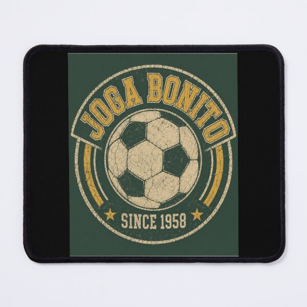 Item preview, JOGA BONITO Since 1958 Vintage Brazil Football Retro Badge | Brazilian Soccer Fan Design.png designed and sold by rebuZZ-Apparels-The Minimalistic Buzz.