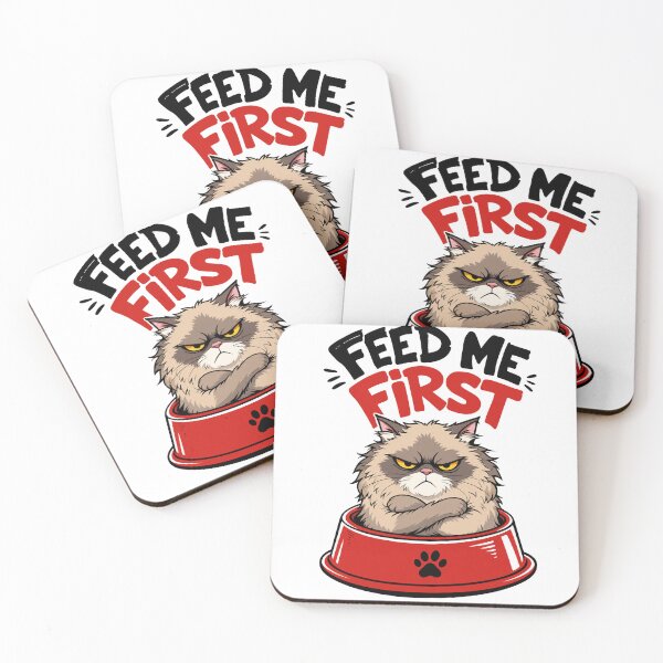 Item preview, Feed Me First Funny Grumpy Cat designed and sold by Inovo13.
