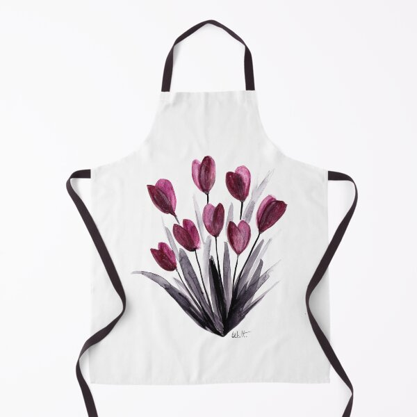 Item preview, bouquet of heart-shaped tulips in watercolor designed and sold by CelineViolet360.