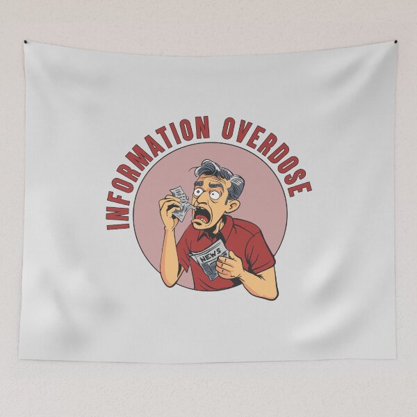 Item preview, Information Overdose - Digital Age Satire designed and sold by Ngeblart.