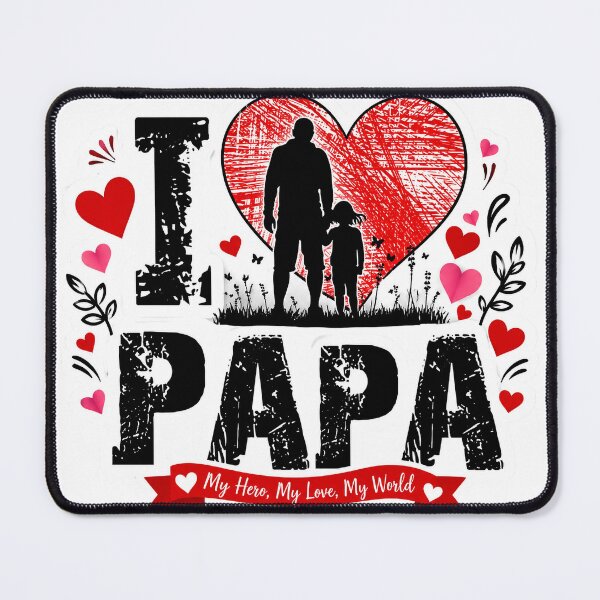 Item preview, I Love Papa Sticker – My Hero My Love My World | Father's Day Gift designed and sold by NorthernDk_art .