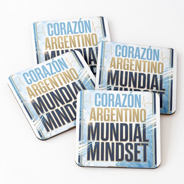 Item preview, Argentina Football Poster - Corazón Argentino Mundial Mindset 2026.png designed and sold by rebuZZ-Apparels-The Minimalistic Buzz.