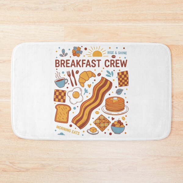 Item preview, Breakfast Crew Brunch Coffee Bacon Pancake Morning designed and sold by LuminOrb.