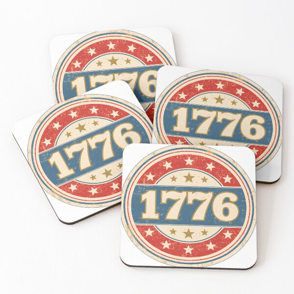 Item preview, Retro 1776 Independence Day Distressed Badge Art designed and sold by QuirkyCloud Designs.