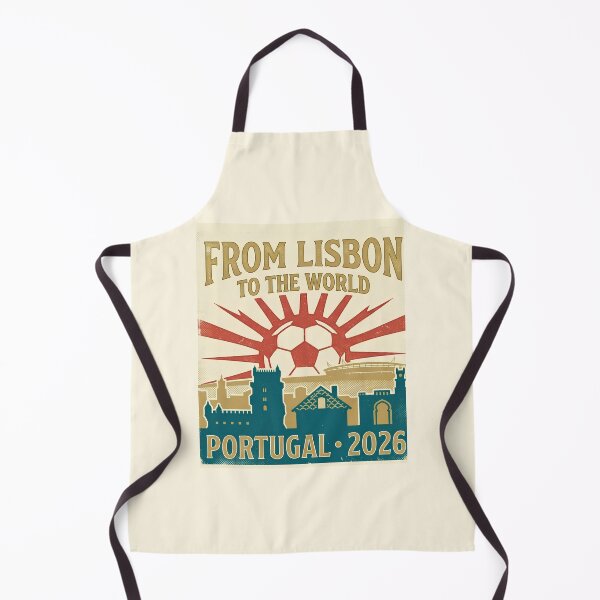 Item preview, Portugal Football Vintage Travel Poster - From Lisbon To The World 2026.png designed and sold by rebuZZ-Apparels-The Minimalistic Buzz.