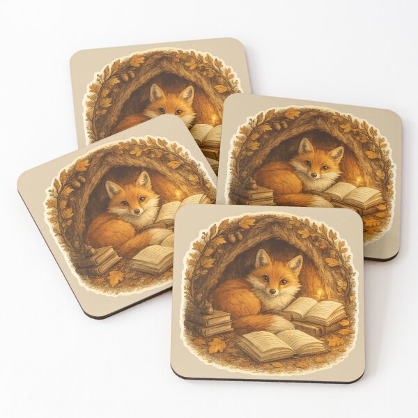 Item preview, Cosy Reading Fox Woodland Retreat designed and sold by ChirpInc.