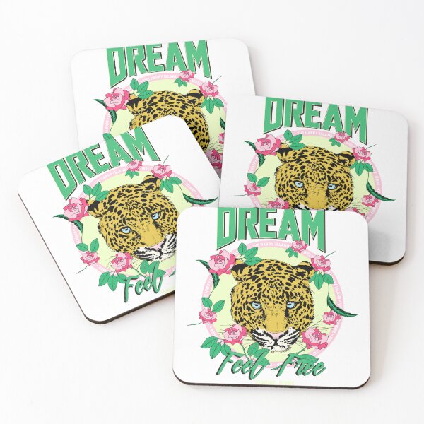 Item preview, Dream Feel Free Leopard Rose Happy Island Jeans T-Shirt designed and sold by Atique Creations.