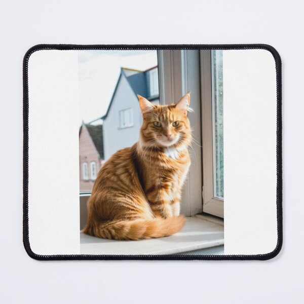 Item preview, Animals - Ginger Tabby Cat, Serene Contemplation at the Window designed and sold by DoodyPets.