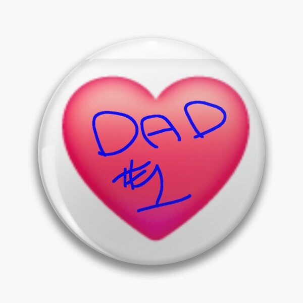 Item preview, red heart DAD NUMBER ONE designed and sold by Artqween .