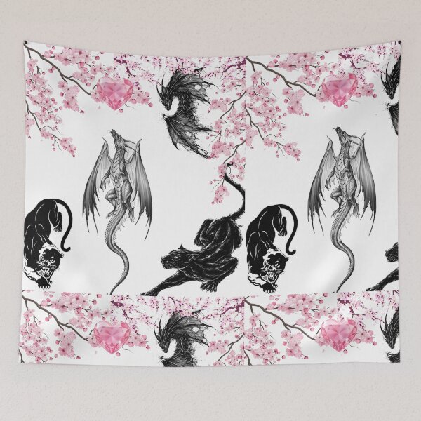 Item preview, Dragon with flowers designed and sold by Szynszylek03.