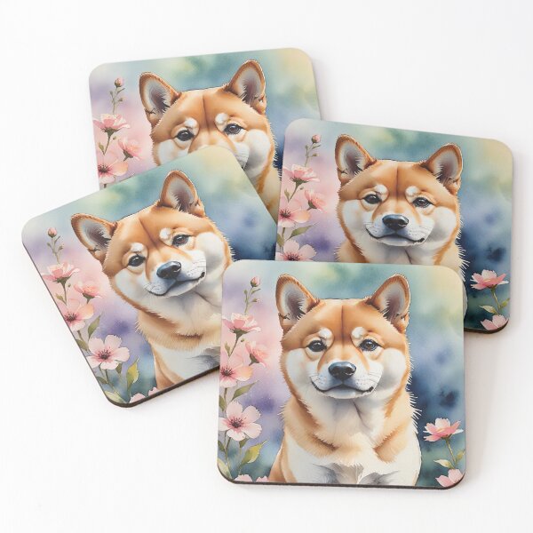 Item preview, Shiba Inu Watercolor Dog Art designed and sold by MaverlyShop.