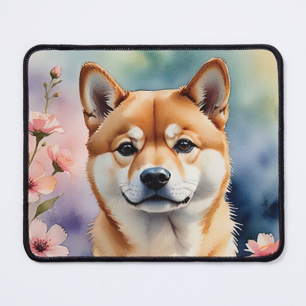 Item preview, Shiba Inu Watercolor Dog Art designed and sold by MaverlyShop.
