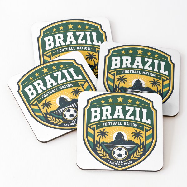 Item preview, Brazil Football Nation Badge  designed and sold by PamLeeDesign.