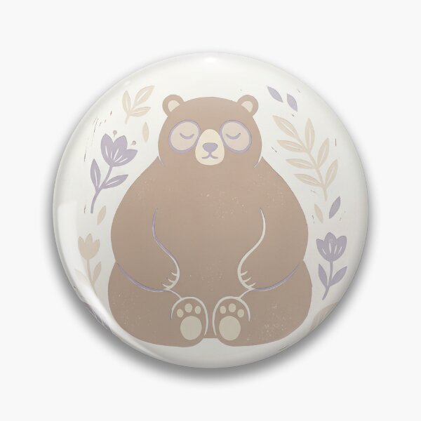 Item preview, Zen Chubby Bear Linocut designed and sold by Tharaazu.