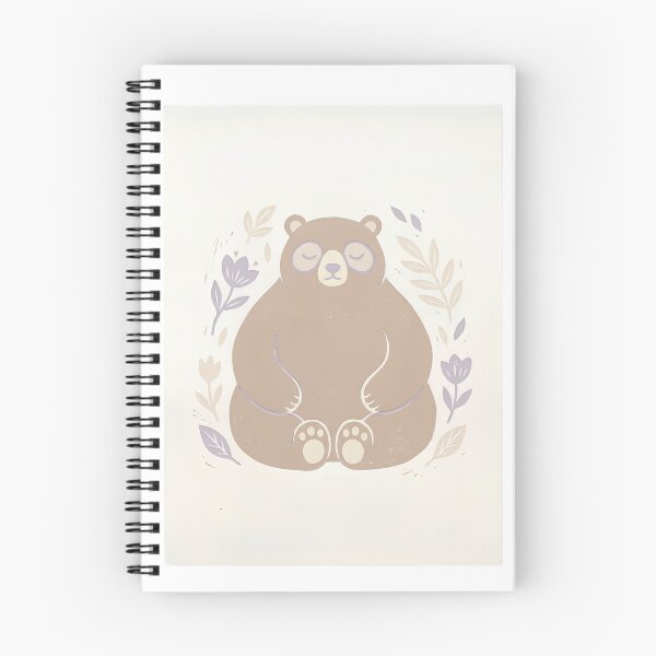 Item preview, Zen Chubby Bear Linocut designed and sold by Tharaazu.
