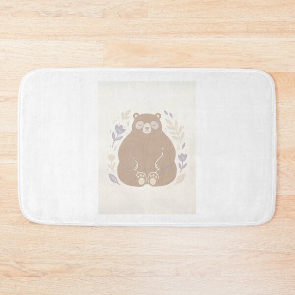 Item preview, Zen Chubby Bear Linocut designed and sold by Tharaazu.