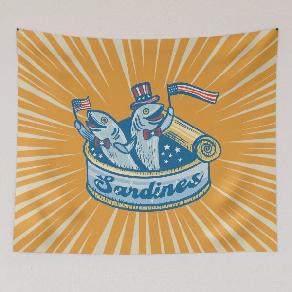 Item preview, Patriotic Vintage Sardines in a Can designed and sold by IvysCreativityHouse.