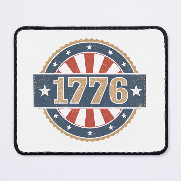 Item preview, Vintage 1776 Patriotic American Flag Circular Emblem designed and sold by QuirkyCloud Designs.