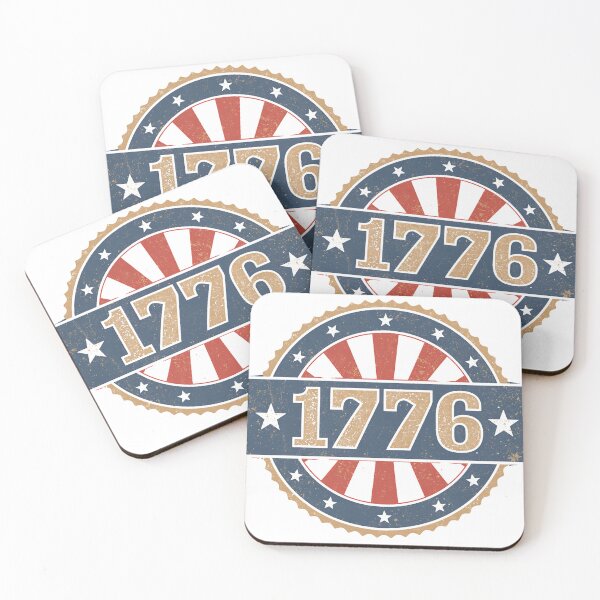 Item preview, Vintage 1776 Patriotic American Flag Circular Emblem designed and sold by QuirkyCloud Designs.