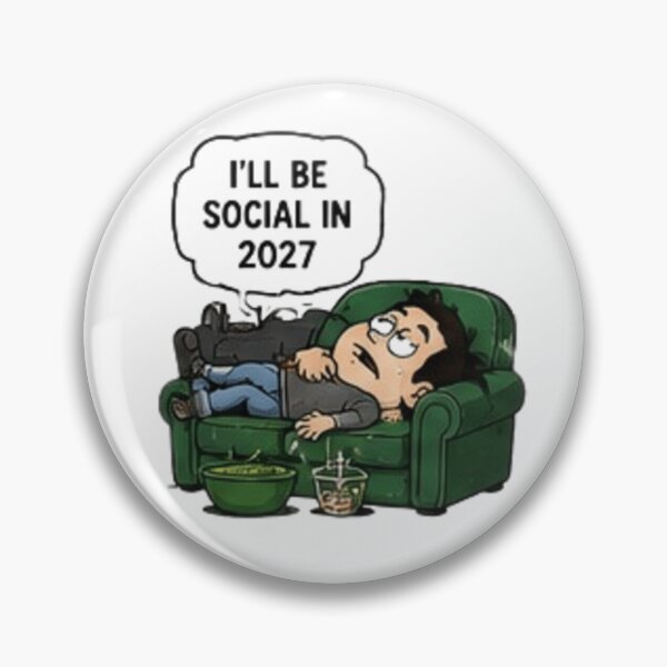 Item preview, I'll Be Social in 2027 Funny Introvert designed and sold by Pixanova.