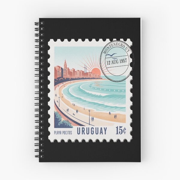Item preview, Montevideo Uruguay Coastal Postage Stamp Travel Sticker designed and sold by stickercuffs.