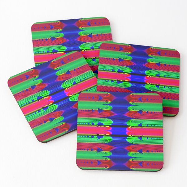 Item preview, Abstract Pattern "Red and green stripes" designed and sold by Gluecknika.