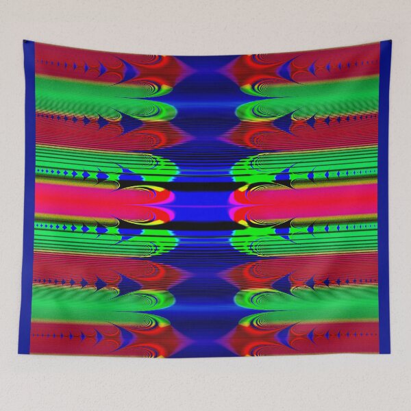 Item preview, Abstract Pattern "Red and green stripes" designed and sold by Gluecknika.