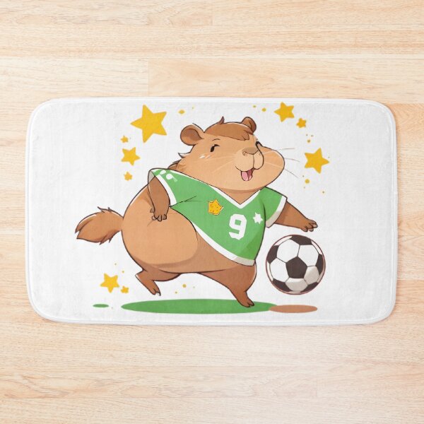 Item preview, Football Capybara — Kawaii Soccer Capybara Sticker designed and sold by tommysworks.