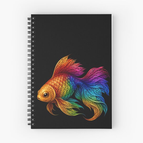 Item preview, Rainbow Ornate Goldfish – Vibrant Fantasy Fish Art designed and sold by Karszul.