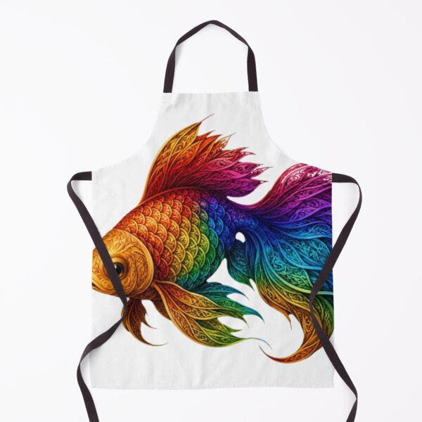 Item preview, Rainbow Ornate Goldfish – Vibrant Fantasy Fish Art designed and sold by Karszul.