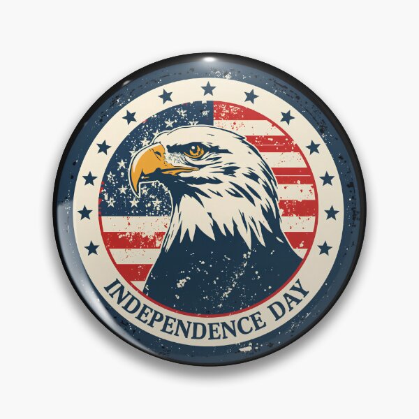 Item preview, Vintage Independence Day Bald Eagle American Flag Circular Emblem designed and sold by QuirkyCloud Designs.