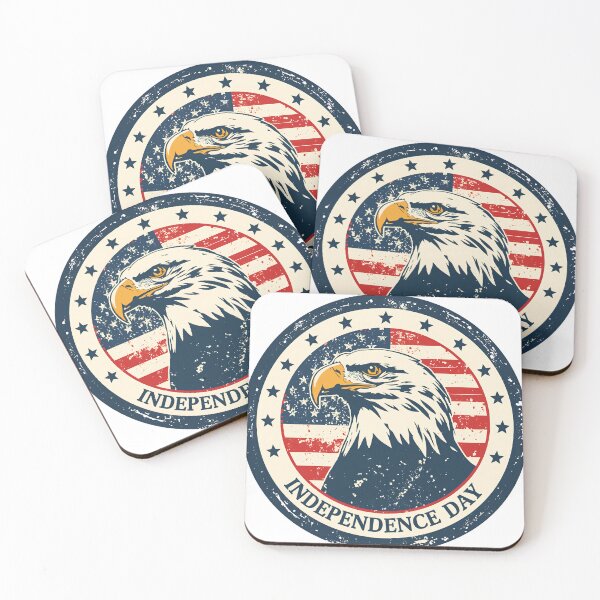 Item preview, Vintage Independence Day Bald Eagle American Flag Circular Emblem designed and sold by QuirkyCloud Designs.