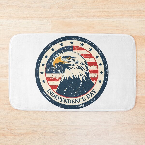 Item preview, Vintage Independence Day Bald Eagle American Flag Circular Emblem designed and sold by QuirkyCloud Designs.